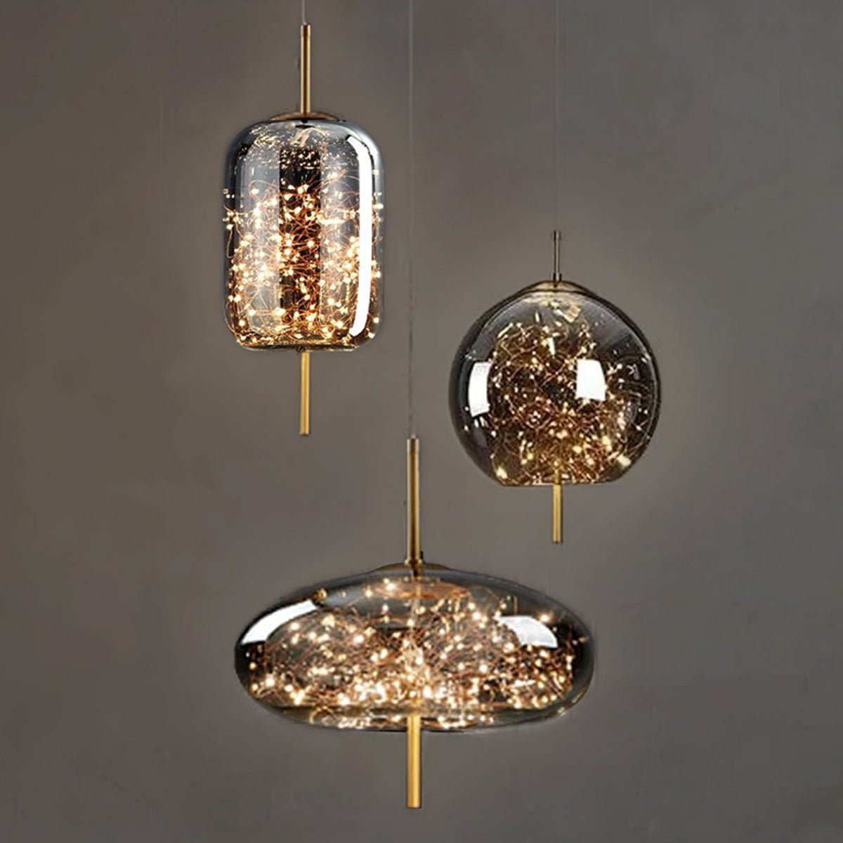 Cosmos • Round • Smoke Gray - Warehouse Sale - Ceiling Lights - Haus of Interiors