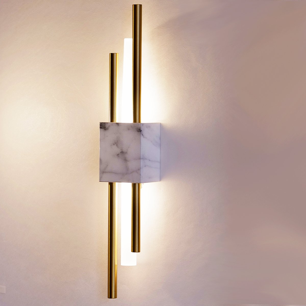 Glitch Wall Light • White Stone • Wall Wired • 2 - Pack - 0 - Haus of Interiors