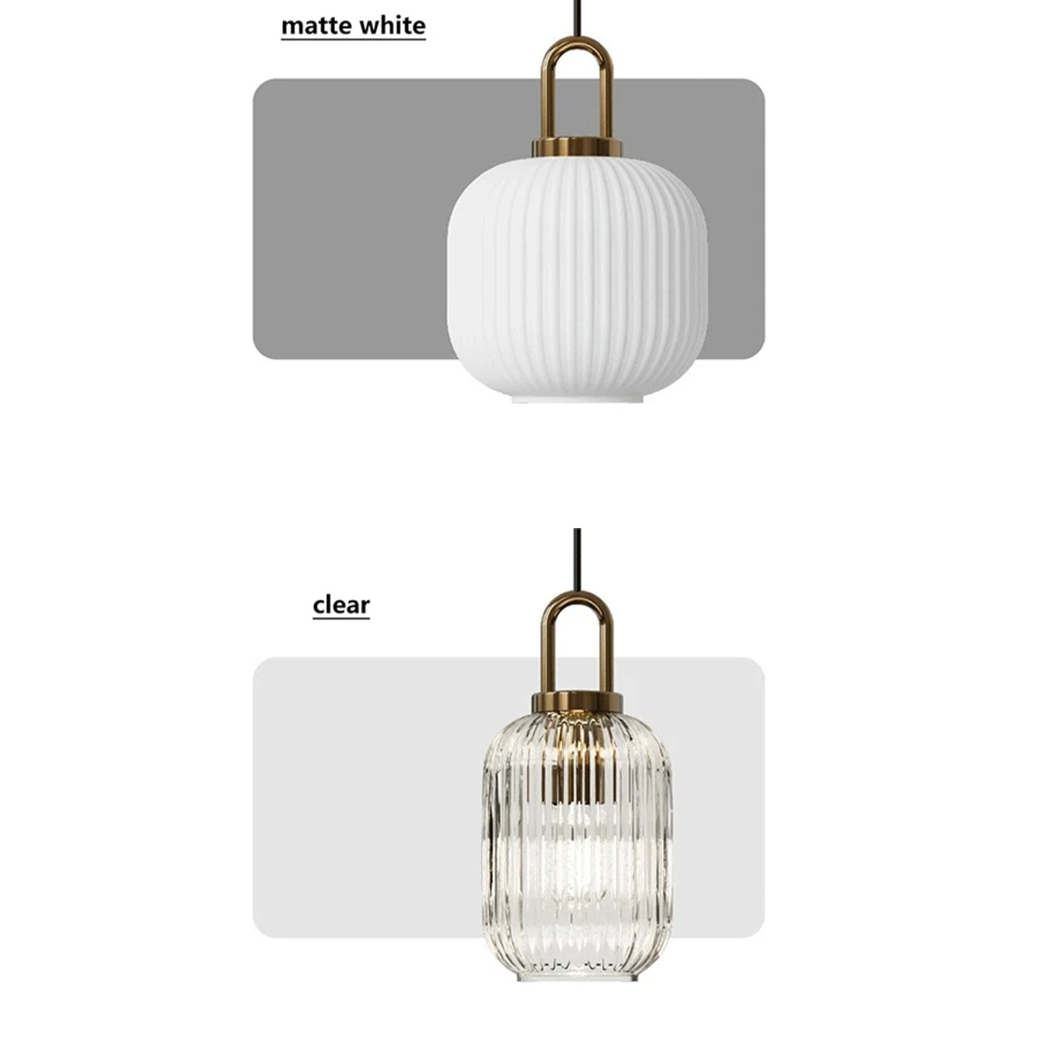 Italian Glass Ceiling Pendants • White • 2 - Pack - Ceiling Light - Haus of Interiors