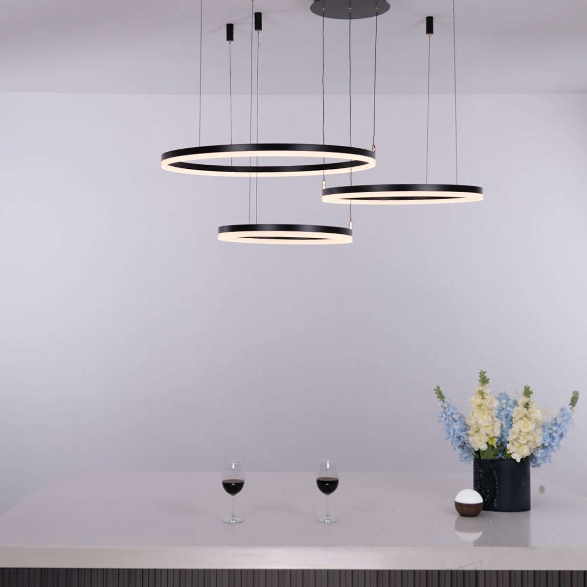 Nordic Rings • Black • 60CM + 80CM + 100CM - Warehouse Sale - Chandelier - Haus of Interiors